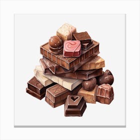 Stacked Chocolates Canvas Print