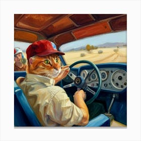 Driver Cat Canvas Print