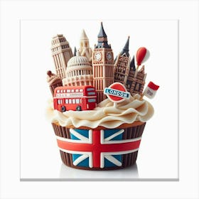 London Cupcake 3 Canvas Print