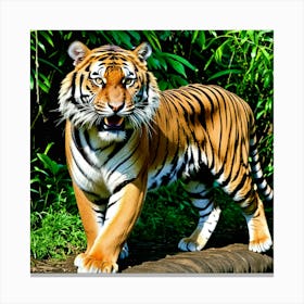 Tiger In The Jungle 1 Canvas Print