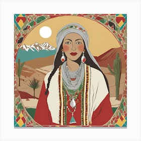 Aztec Woman Canvas Print