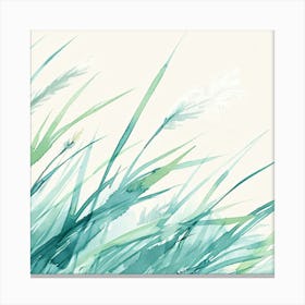 Watercolor Grass Canvas Print