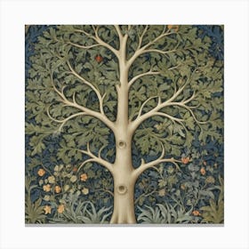 William Morris London Exhibition Poster Tree Of Life Botanical Art Print 2 Canvas Print