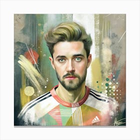 Portrait Of A Soccer Player Canvas Print