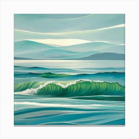 Waves Of Scotland Canvas Print