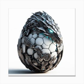 Robot Dragon Egg Canvas Print