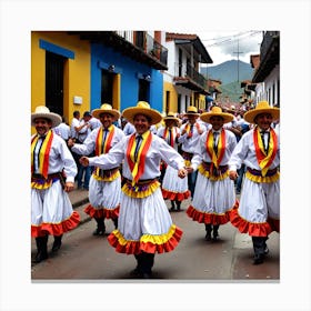 Dancers In Colombia Canvas Print