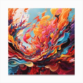 Colour Lines Canvas Print