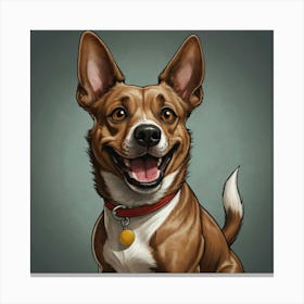 Default The Dog In The Caricature Is Portrayed With Exaggerate 2 Canvas Print