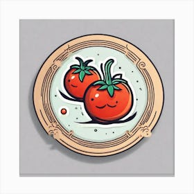 Kawaii Tomatoes 1 Canvas Print