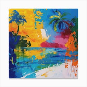 Abstract Travel Collection Seychelles 2 Canvas Print
