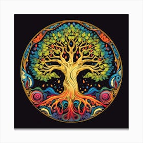Davin7800 Tree Of Life Hippie Style Logo 09268dcd 3289 41f9 Af6e D79816bda021 Canvas Print