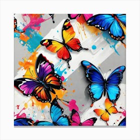 Colorful Butterflies 60 Canvas Print