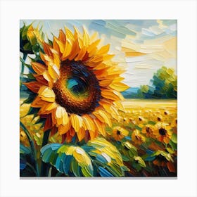 Sunflower Painting Canvas Print