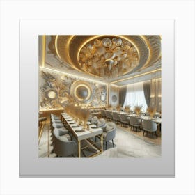 Gold Dining Room Canvas Print