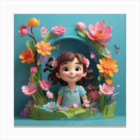 Flower Girl Canvas Print