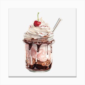 Ice Cream Sundae 14 Canvas Print