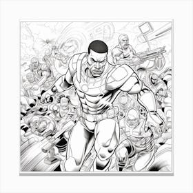 Thunder Soul Coloring Page Canvas Print