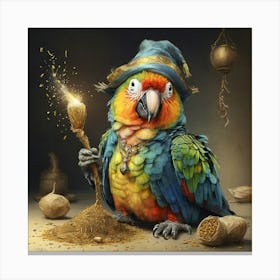 Wizard Parrot Canvas Print