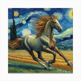 Starry Night Horse Canvas Print