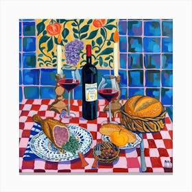 Osteria Del Sole E Luna Trattoria Italian Food Kitchen Canvas Print