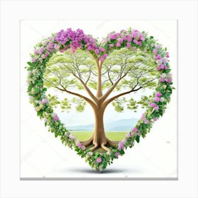 Heart Shape Of A Tree Canvas Print