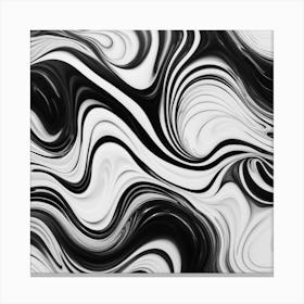 Black and White Abstract Art 62 Canvas Print