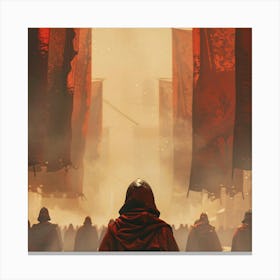 City In Flames Canvas Print