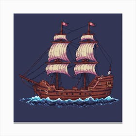 Pixel Ship 3 Canvas Print