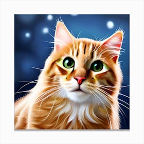 Cat With Green Eyes Canvas Print