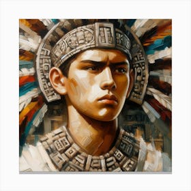 Aztec Warrior 1 Canvas Print