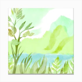 Watercolor Landscape Painting 4 Canvas Print