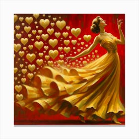 Dance Of Hearts Canvas Print