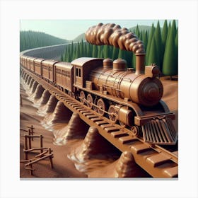 Train On The Tracks 1 Canvas Print