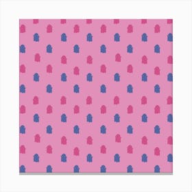 Pink And Blue Ghosts Canvas Print