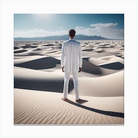 Man Standing In The Desert 13 Canvas Print
