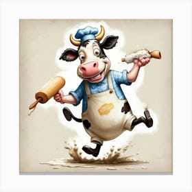 Cartoon Cow 30 Canvas Print