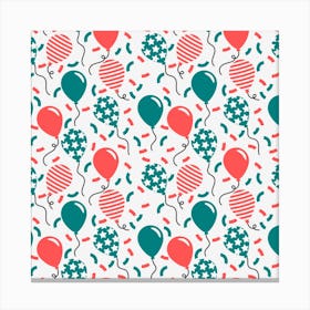 Seamless Pattern With Balloons Canvas Print