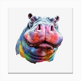 Rainbow Hippo 1 Stampe su tela