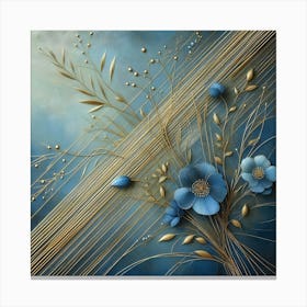 Blue Flowers 6 Canvas Print