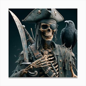 Pirate Skeleton 6 Canvas Print