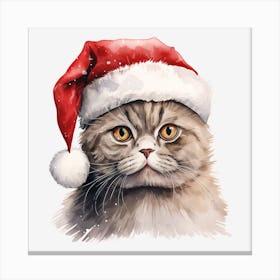 Santa Claus Cat 27 Canvas Print