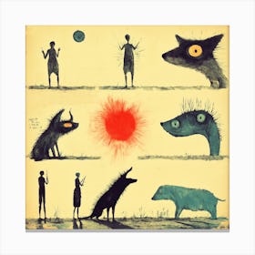 Some Of The Dogs VII Canvas Print