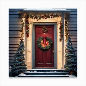 Christmas Door 124 Canvas Print