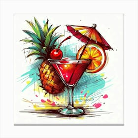 Tropical cocktail 16 Canvas Print