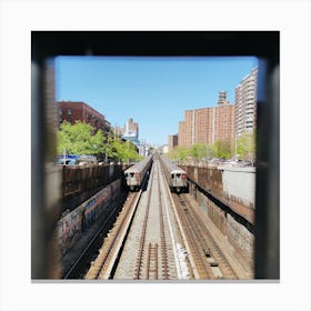 Train Tracks In New York City Canvas Print