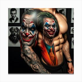 Joker Tattoo 13 Canvas Print