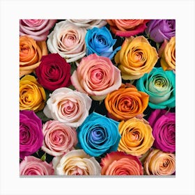 Colorful Roses 3 Canvas Print