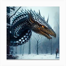 Dragon In The Woods Canvas Print