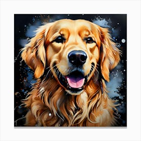 Golden Retriever Painting 24 Canvas Print